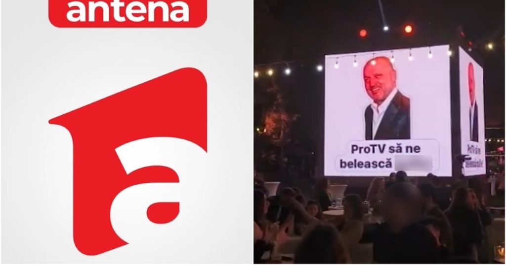 Moment stânjenitor la petrecerea Antena 1! Mesaj vulgar la adresa Pro TV, proiectat în fața a sute de invitați. Ce spune PR-ul
