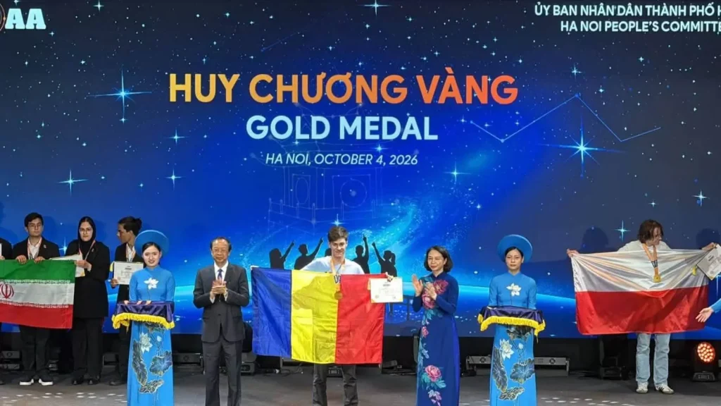 Alexandru-Ioan Jicu, elev al Colegiului Național „Gheorghe Vrănceanu” Bacău, a câștigat medalia de aur la Olimpiada Internațională de Astronomie și Astrofizică 2026 din Vietnam