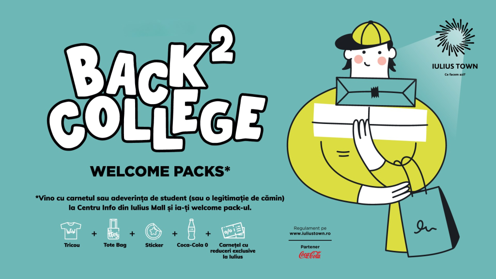 Welcome Pack-uri, reduceri și surprize pentru studenți, la Iulius Town Timișoara