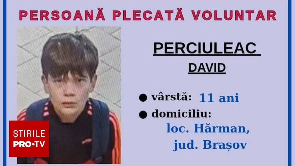Un băiat de 11 ani din Braşov este căutat de autorităţi după ce ar fi plecat de acasă. Poliția cere ajutorul populației