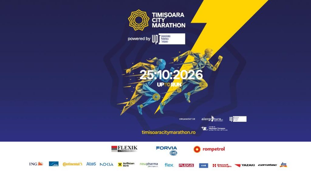 Ultimele zile de înscriere la Timișoara City Marathon 2026 powered by UPT! Înscrierile pentru ediția aniversară se încheie în 19 octombrie