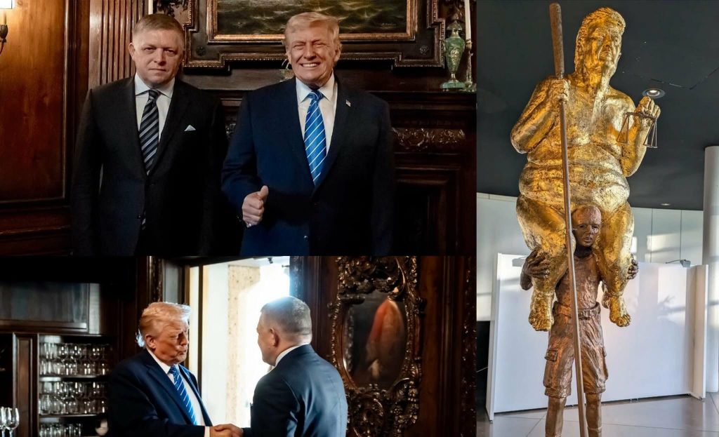 Robert Fico, revoltat de statuia cu Donald Trump expusă în Parlamentul European. Premierul slovac cere îndepărtarea acesteia: „Un semn al declinului UE”