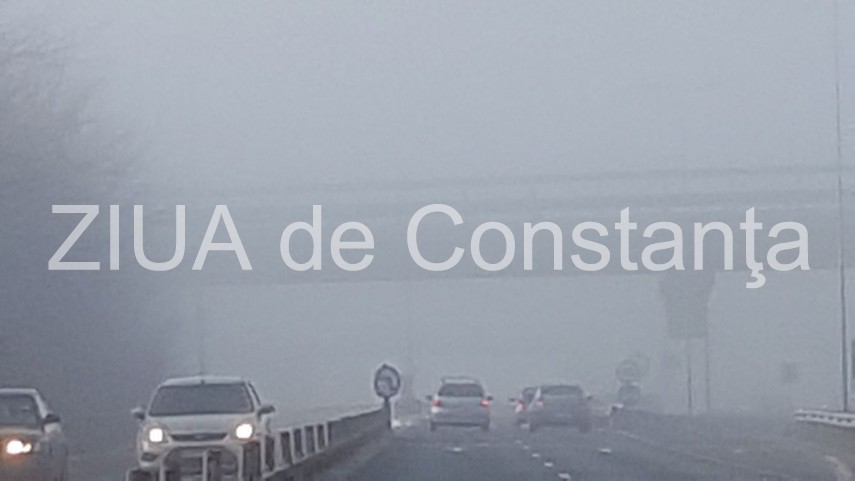 Cod galben de ceata in judetele Constanta si Tulcea. Vizibilitate redusa in trafic