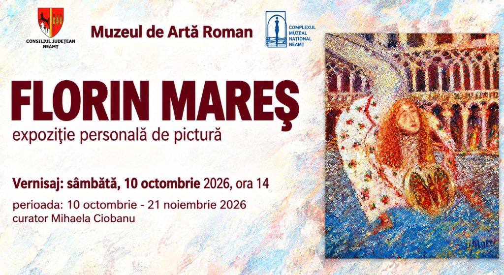 Expoziție personală de pictură Florin Mareș, de sâmbătă la Muzeul de Artă din Roman