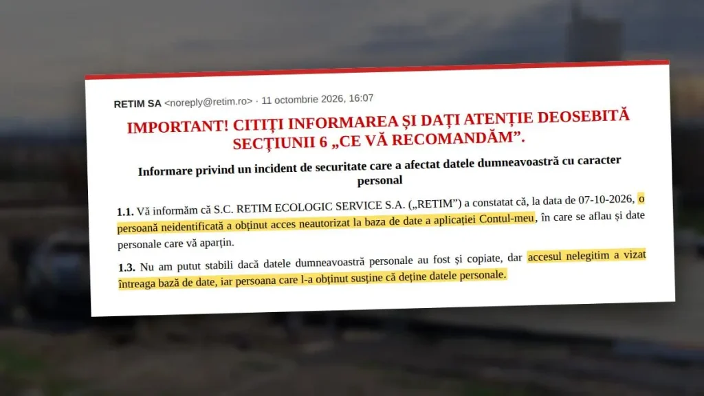 RETIM nu și-a păzit nici datele clienților. A anunțat atacul după patru zile