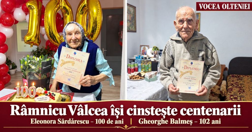 Râmnicu Vâlcea își cinstește centenarii