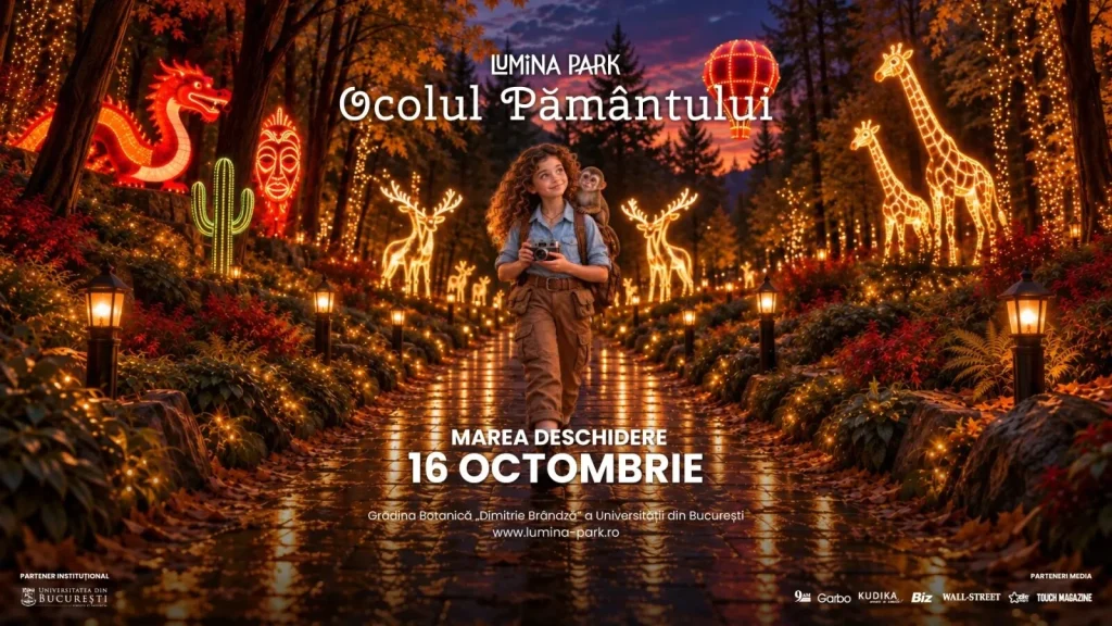 Cel mai mare parc de lumini din țară se deschide pe 16 octombrie în București, la Grădina Botanică
