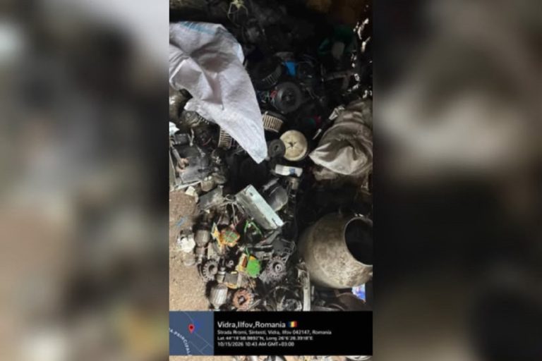 Arderi ilegale de deșeuri în Sintești, descoperite de Garda de Mediu: 840 kg de deșeuri confiscate, amenzi de peste 320.000 lei