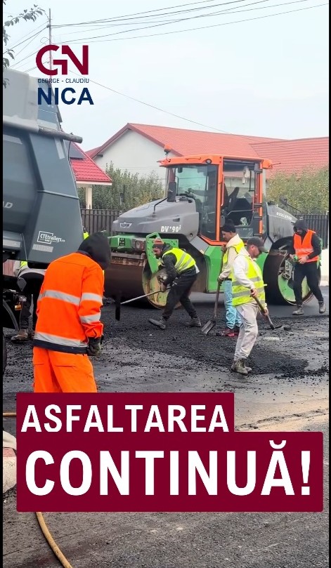 VIDEO! Adjud. Continuă asfaltarea străzilor incluse în etapa a II-a a proiectului de modernizare a infrastructurii rutiere