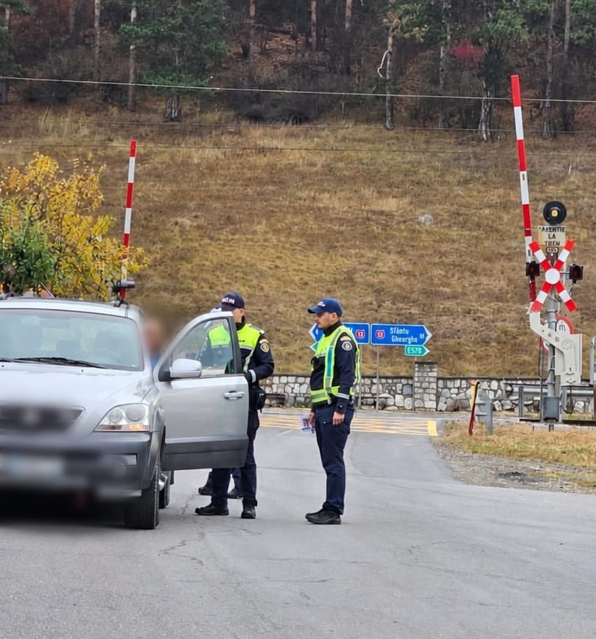 Acțiune preventivă la trecerile de cale ferată din Harghita