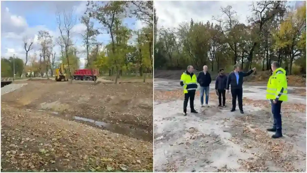 Foto | Parcul Arini din Sebeș: Lucrările avansează / „O zonă emblematică va fi transformată”