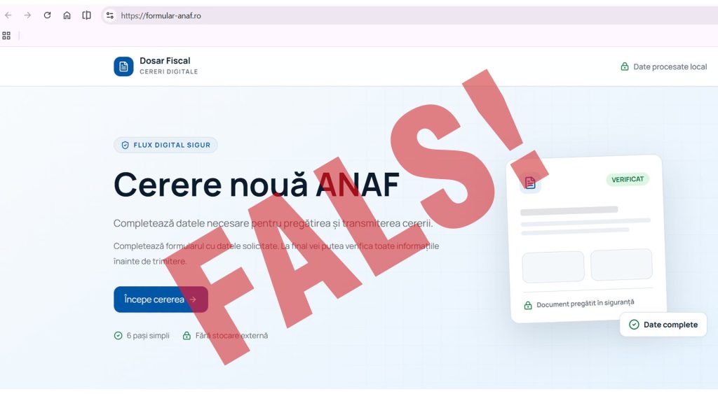 Tentativă de fraudă online în numele ANAF! Ce trebuie să știe contribuabilii