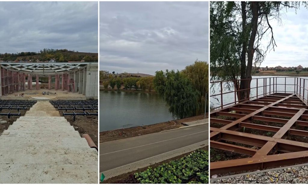 VIDEO: Parcul tematic din zona lacului Chereteu din Blaj prinde contur. Când urmează să fie finalizate lucrările