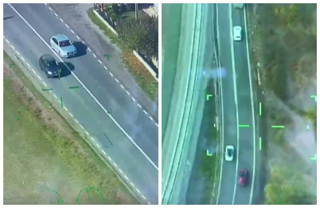 "Vânați” din elicopter pe DN1, în Cluj. Patru șoferi au rămas fără permis în doar 10 minute