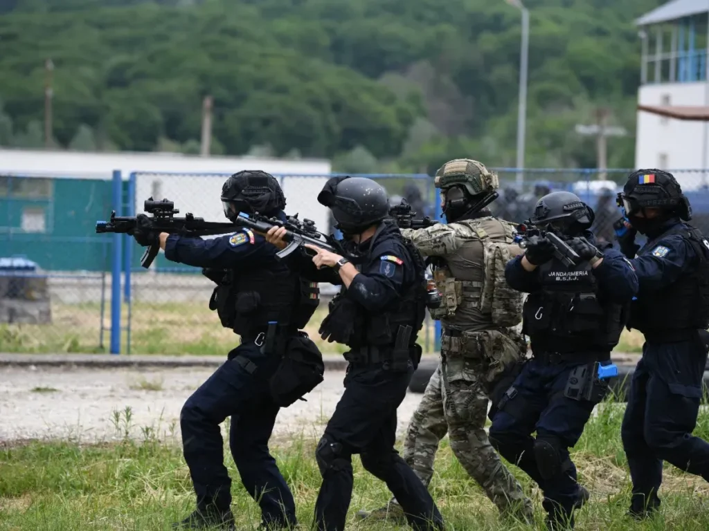Exercițiu a jandarmilor români și ucraineni la Bogdand