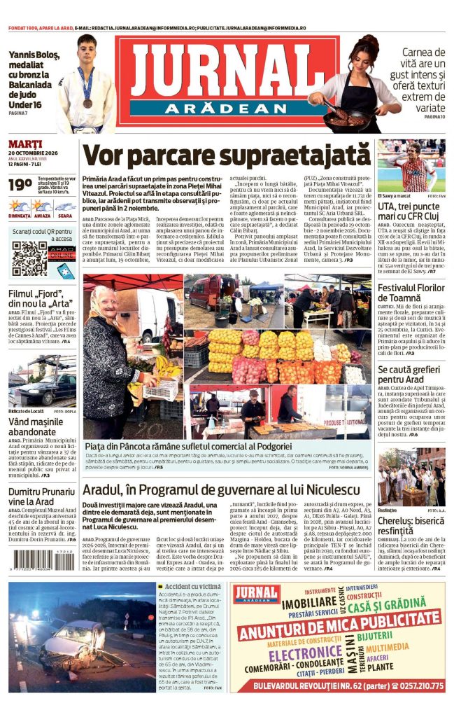 Jurnal Arădean 20.10.2026