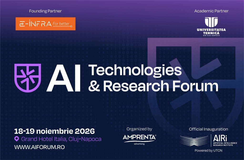 Clujul devine punct de întâlnire pentru experții în inteligență artificială. Când are loc AI Technologies & Research Forum 2026