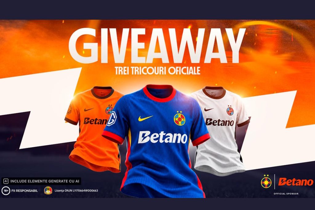 Câștigă unul dintre cele 3 tricouri oficiale FCSB