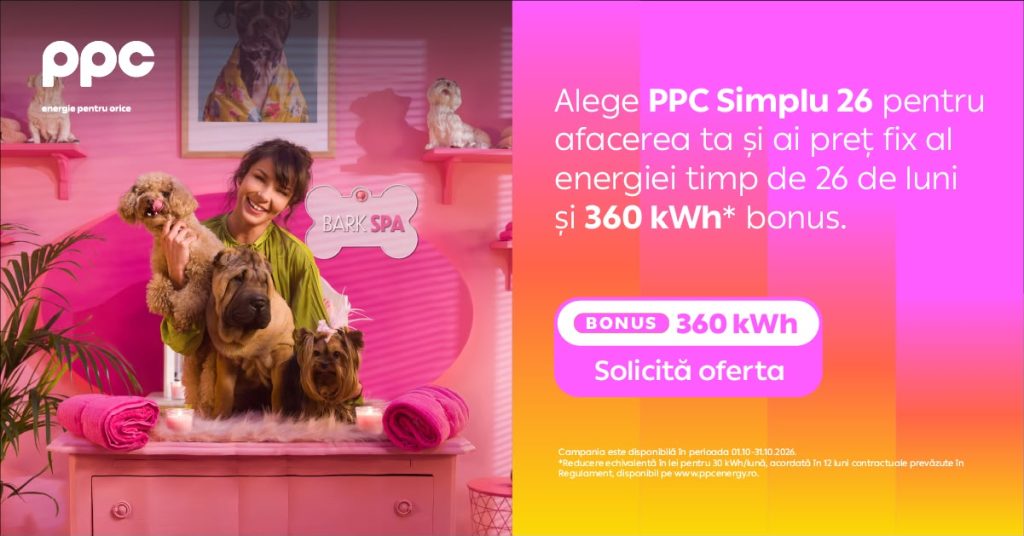 Preț fix pentru afacerile mici, pe o perioadă de 26 de luni prin PPC Simplu 26 și servicii de asistență cu oferta promoțională  PPC Confort Promo