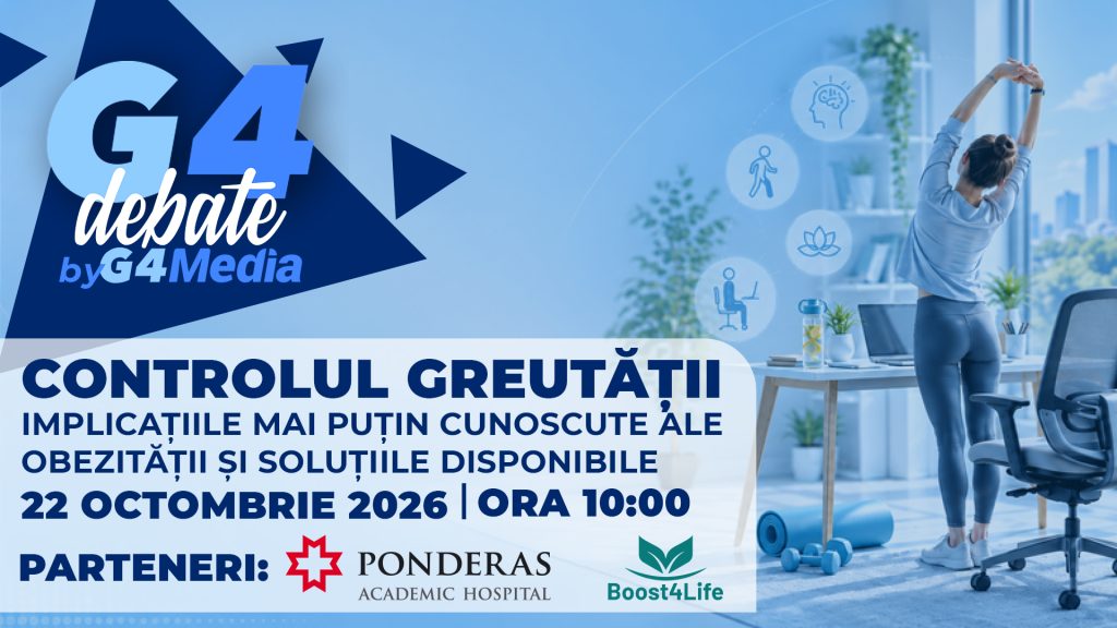 G4Media organizează joi o dezbatere despre obezitate și soluțiile de control al greutății, LIVE de la ora 10:00