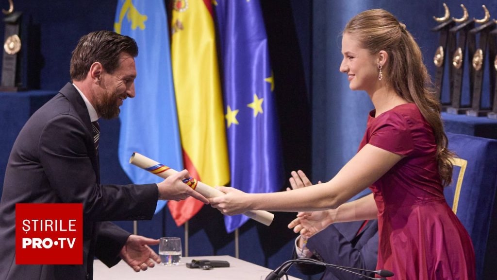 Lionel Messi, omagiat în Spania. Argentinianul a primit Premiul Prințesei de Asturias pentru sport. FOTO&VIDEO