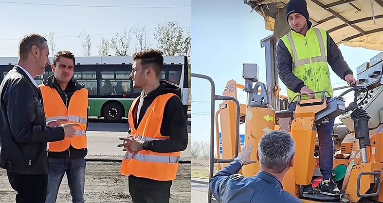 Slatina • Primarul Mario De Mezzo, în teren pe strada Drăgănești. Încep lucrările de asfaltare