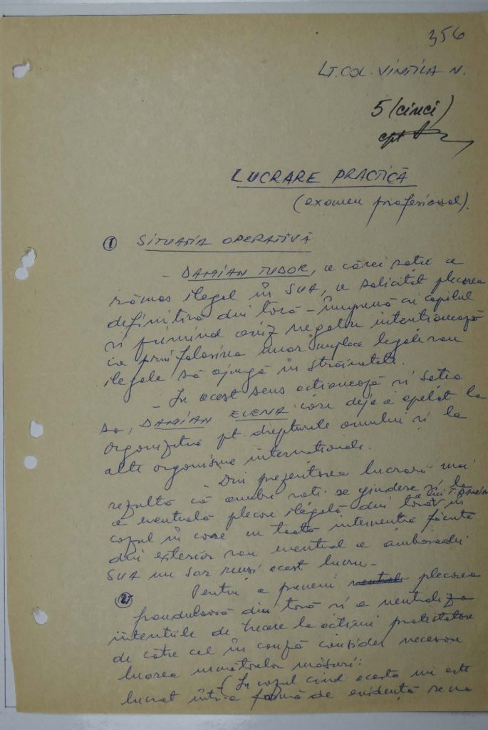 „Extemporal” la Securitate: telefoane interceptate, filaj și corespondență urmărită. Ce trebuiau să știe ofițerii în 1985