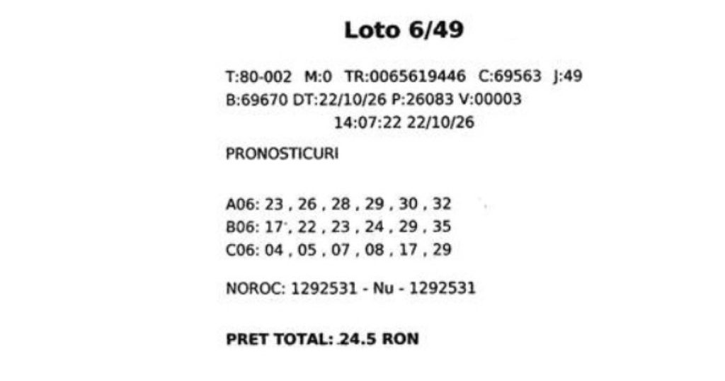 Marele premiu la Loto 6/49 de peste 3,32 milioane € a fost câștigat de un prahovean: „Jucați în continuare, așa cum voi face și eu”