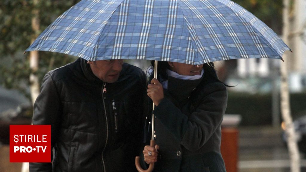 Cod galben de ploi în București și șapte județe. Meteorologii anunță precipitații de până la 40 l/mp și vânt puternic