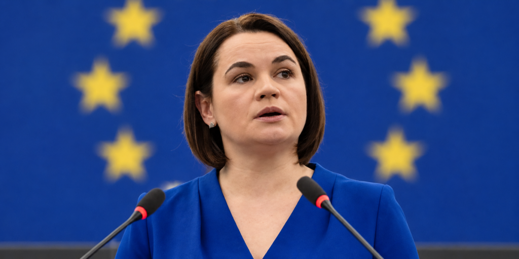 Lidera opoziției din Belarus, premiată la Timișoara pentru lupta împotriva regimului Lukașenko