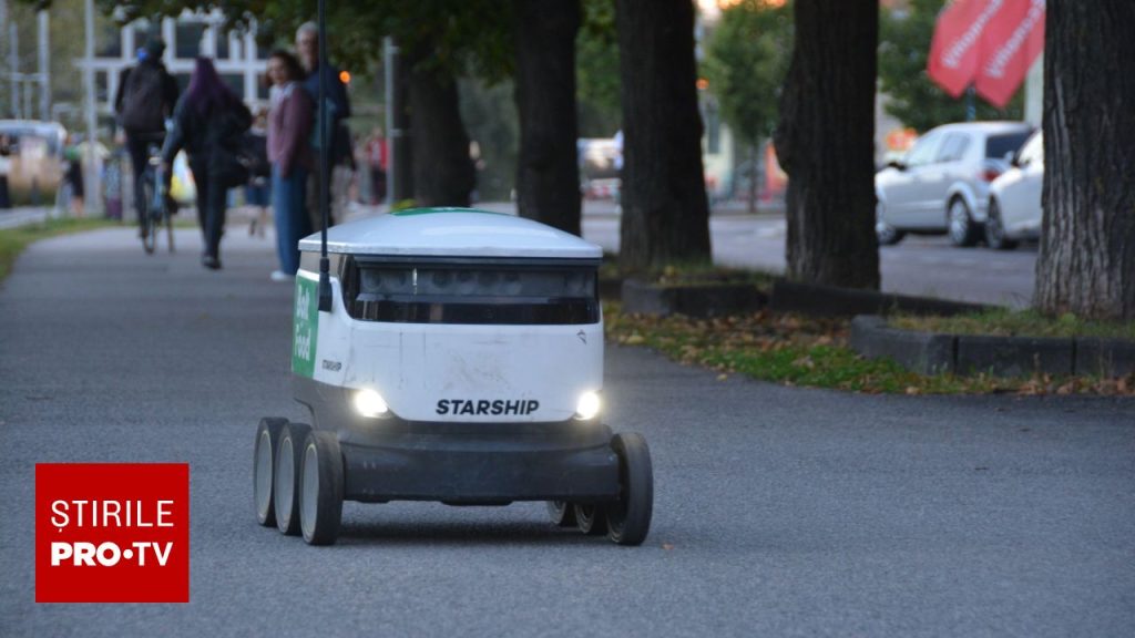 Un robot de livrări a lovit un autobuz în Estonia și a plecat de la locul accidentului. Nouă persoane au fost rănite