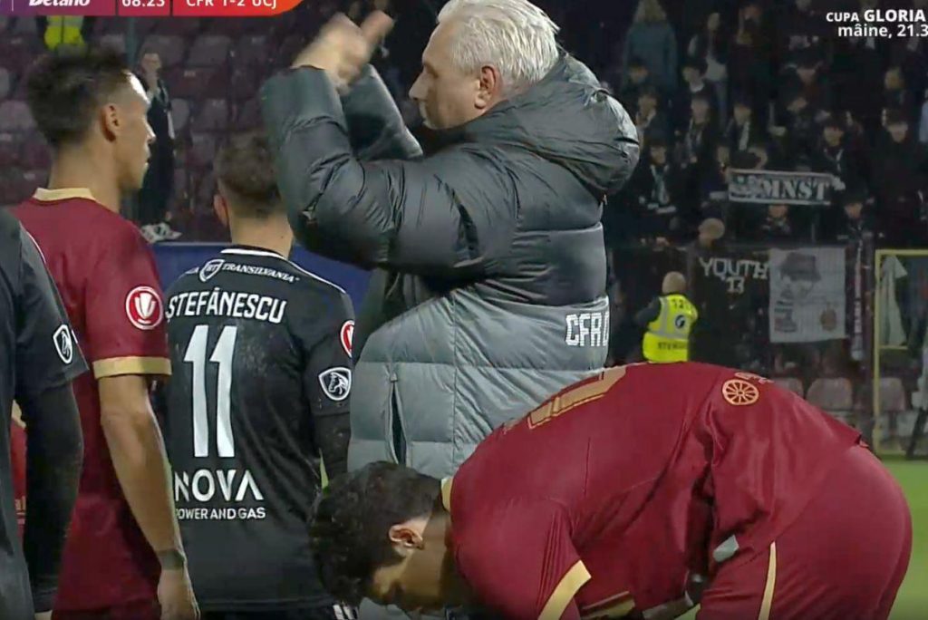 Marius Șumudică a scos echipa de pe teren în timpul derby-ului cu U Cluj. Haos în minutul 69
