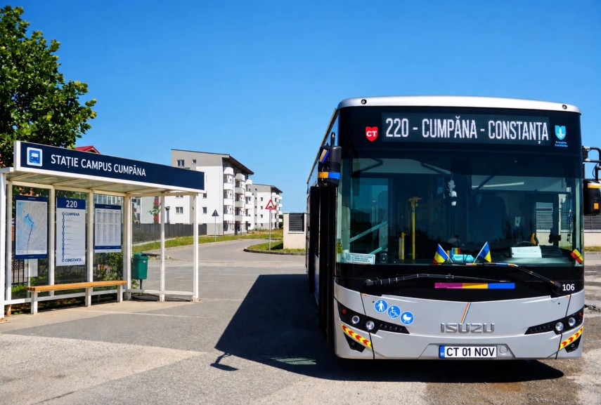 Linia metropolitana 220 Constanta - Cumpana devine operationala de la 1 noiembrie. Traseu, program si tarife